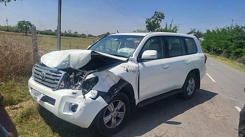 haryana former cm  congress leader bhupinder singh hooda car accident in hisar  