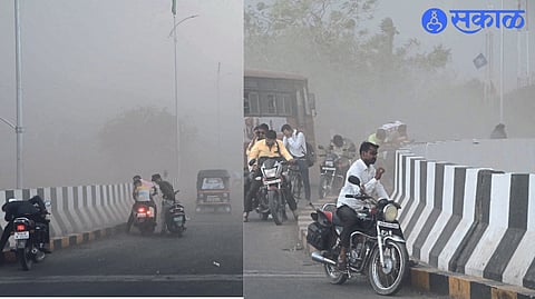 Strong winds hit the city on Thursday. Hence the chaos of motorists.
