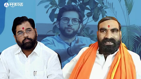 MLA santosh bangar On Eknath shinde over aaditya thackeray statement eknath shinde cried at matoshree 