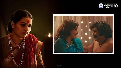 pravin tarde wife snehal angry reaction on baloch movie Khulya Jivala Aas Khuli romantic song with smita gondkar 