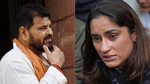 brijbhushan sharan singh and Vinesh Fogat