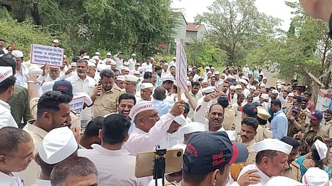 Pavana dam victims protest water shutdown today chandrakant patil pune
