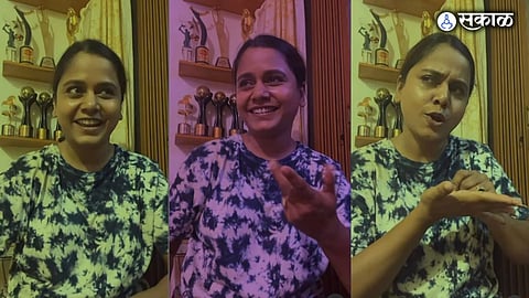 Hemangi Kavi dance on bhojpuri song laika laika me hola ladhai share video reel viral viral  
