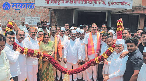 Devidas Pingle as Chairman and Uttam Khandbahale as Deputy Chairman of apmc nashik news