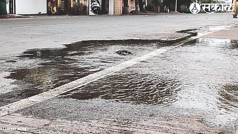 Water leakage on the main road near Soygaon Marathi School