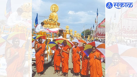 The idol of Lord Buddha is said to be a participant in the procession