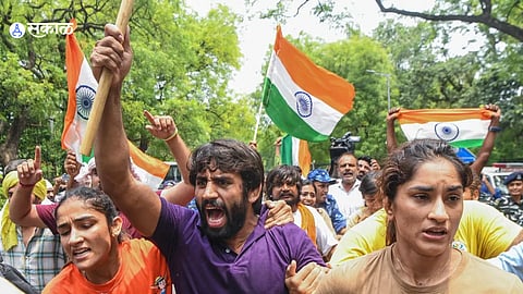Wrestlers Protest