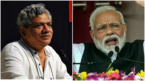 Sitaram Yechury and narendra modi