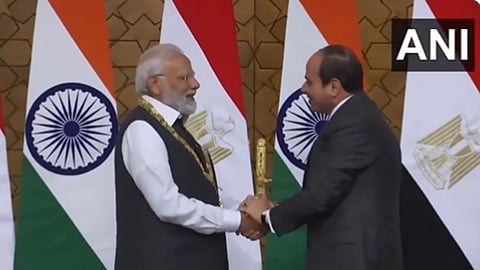 Egyptian President confers PM Narendra Modi with  Order of the Nile Egypts highest state honour  