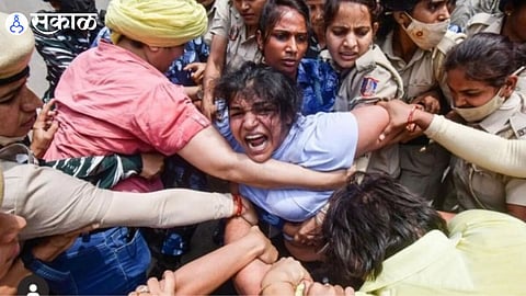 Wrestlers Protest