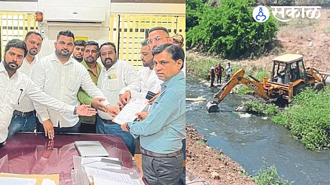 Metropolitan Chief Digambar Nade while giving a statement on behalf of Yuva Sena and  Ongoing cleaning of monsoon drains and chambers on behalf of the Municipal Corporation.
