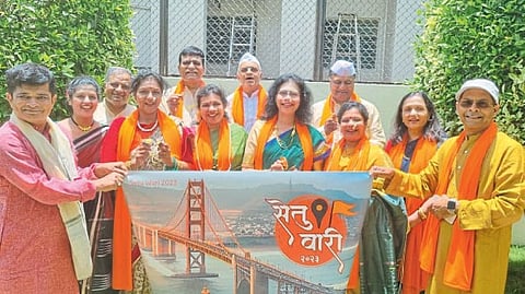 ashadi wari 2023 setu wari twelve warkari from California participated in Sant Dnyaneshwar Maharaj Palkhi sohala 