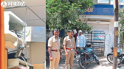  CCTV DVR was taken away by the robbers and While inspecting the robbed bank, Superintendent of Police M. Rajkumar, Upper Superintendent Chandrakant Gawli
