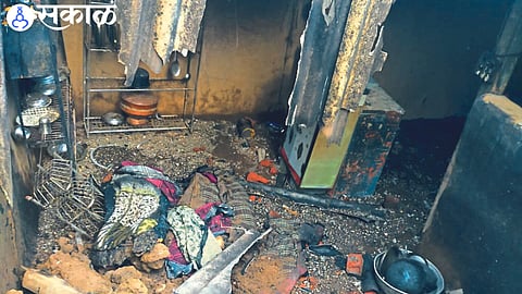 Damage caused by explosion of cylinders.
