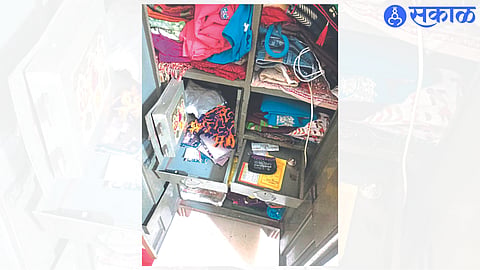 Cupboard broken by thieves
