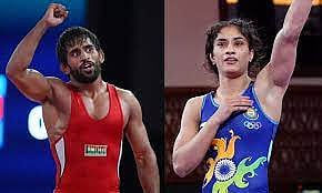 Vinesh Phogat and Bajrang Punia