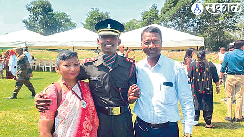 Rajasekhar Jadhav with parents.

