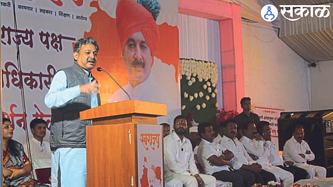 Sambhaji Raje Chhatrapati speaking at the guidance meeting.
