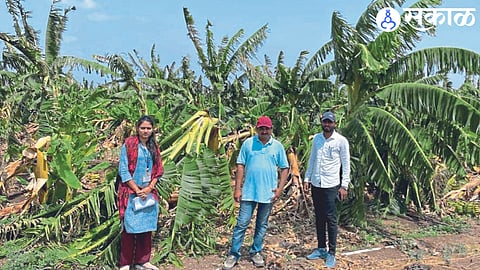 Concerned employees and farmers during Panchnama at Chinoda Shivara.
