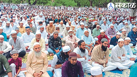 Muslim brothers gathered for congregational prayers at Idgah ground in the city on the occasion of Bakri Eid.
