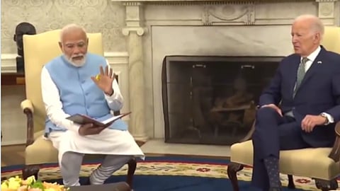 PM Modi US Visit congress slam PM Modi over use of dairy and teleprompter to address in us joe biden watch video  