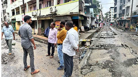 road construction in two days in rainy season MNS city president Manoj Gharat warned contractor 