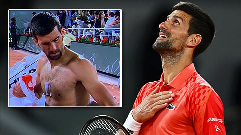 Novak Djokovic French Open Chip On Chest 