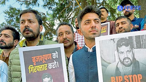 women wrestlers protest arrest bhijbhushan singh sport