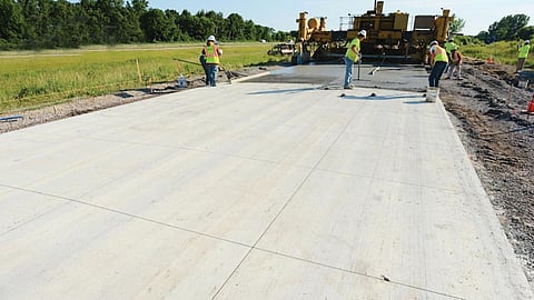 Cement road