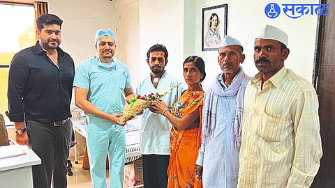 NIMS Hospital team with patients