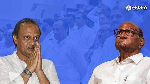 Ajit Pawar and Sharad Pawar