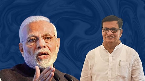 Narendra Modi and Balasaheb Thorat 