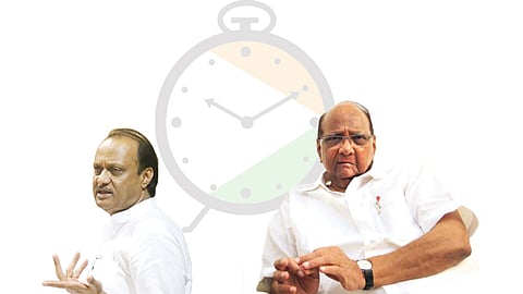 Ajit Pawar and Sharad Pawar