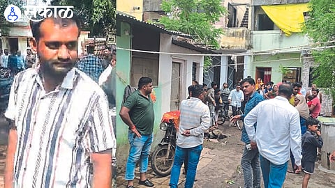 Deepak Bagul and a police team investigating in the Hudko area of ​​Shivajinagar where the firing took place.
