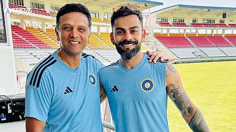 Rahul Dravid And Virat Kohli In Dominica Test