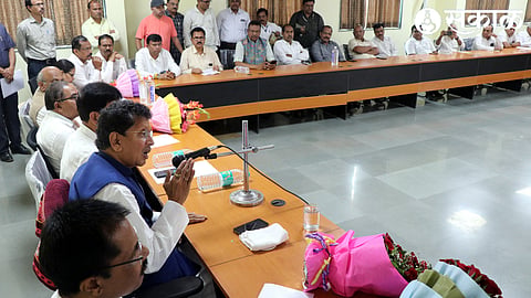 Education Minister Deepak Kesarkar at the Divisional Office of the Board of Secondary and Higher Secondary Education