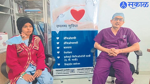 Simultaneous both valve replacement and delivery on  pregnant woman in smbt hospital nashik news