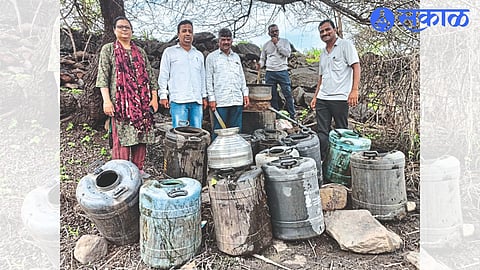 Standards in taluk- Village liquor stock destroyed in Dahikute Shivara.