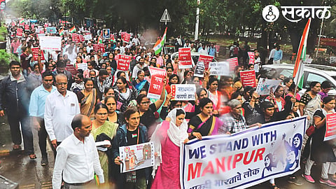 Protest against violence against women in Manipur
