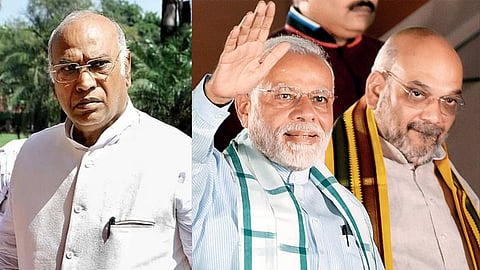 Amit Shah, Narendra modi and mallikarjun kharge