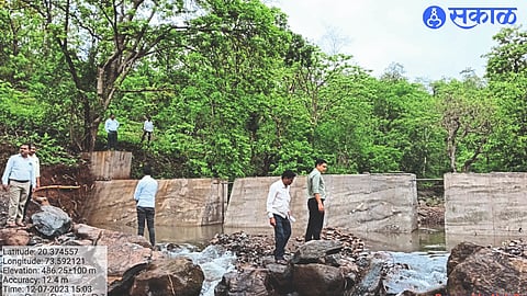 Completed embankment work at Gandole village in Dindori taluka