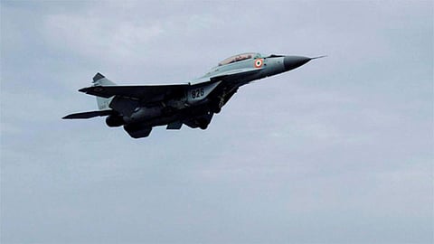 MiG-29 fighter aircraft deployed in Srinagar Jammu Kashmir replacing the MiG-21 fighter jets at the base  