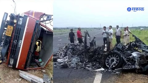 road accident tanker rolls royce collide 