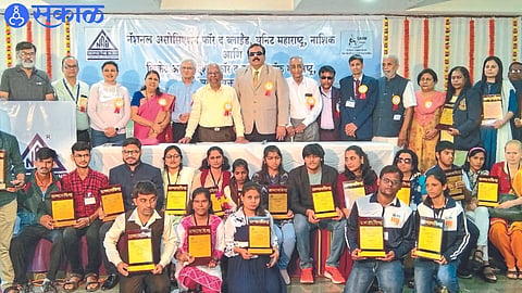 While felicitating national and international athletes in state level sports conference for the visually impaired