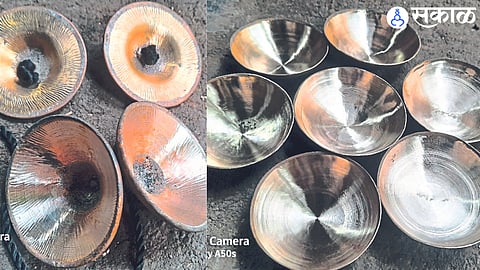 Various articles of wrought bronze metal