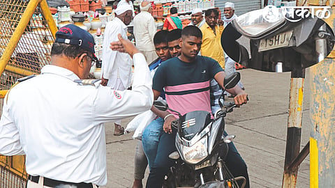 Traffic police taking action against reckless drivers file photo
