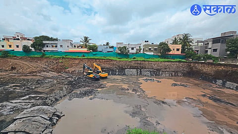 Blasted project site.
