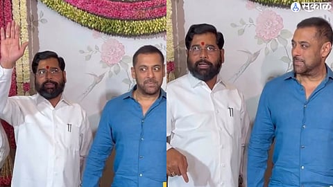 Salman Khan:भाईजानसोबत मुख्यमंत्र्यांनी घेतलं बाप्पाचं दर्शन; सलमानच्या बहिणीच्या घरी आले एकत्र