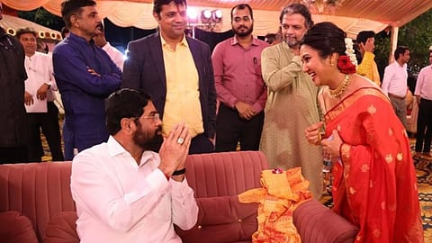 Prajakta Mali:प्राजक्ता का स्वतःला समजते भाग्यवान? वर्षावर घेतले गणरायाचे दर्शन