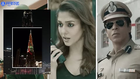 shahrukh Khan  Jawan trailer was screened at Burj Khalifa in Dubai